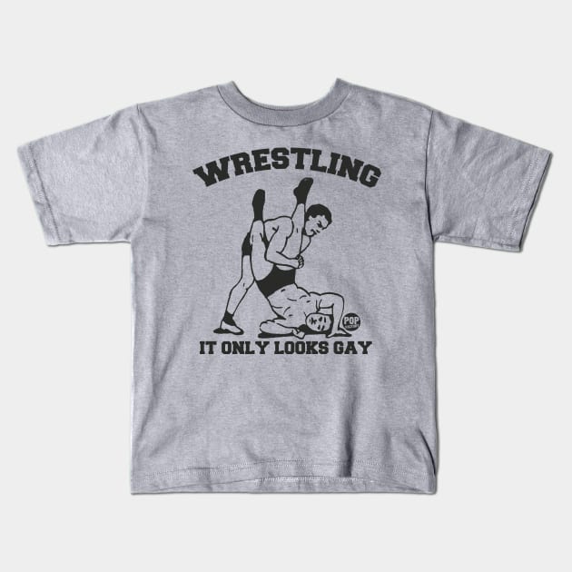 wrestling Kids T-Shirt by toddgoldmanart